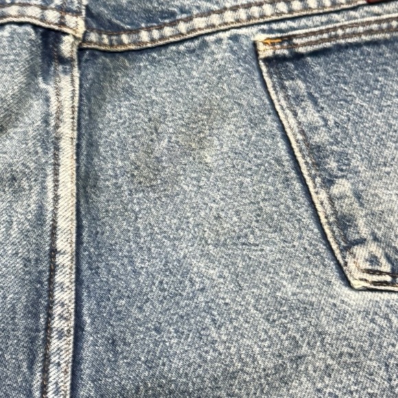 Vintage Rustler Distressed Blue Jeans 36x29 Men’s Workwear Repair Grunge Denim - Picture 7 of 9